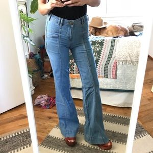 Free People Wideleg Denim Pants Jeans